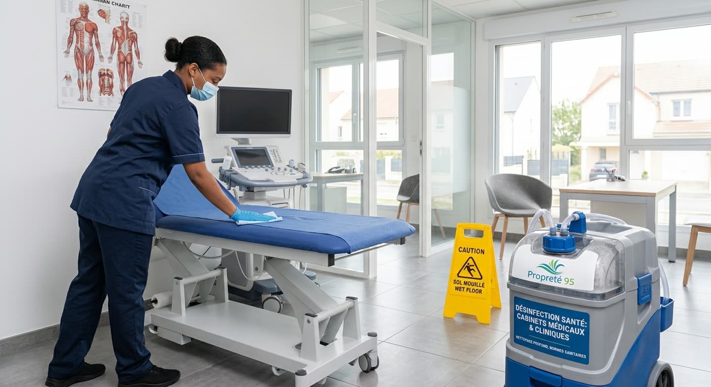 Désinfection et bionettoyage de cabinet médical à Cergy