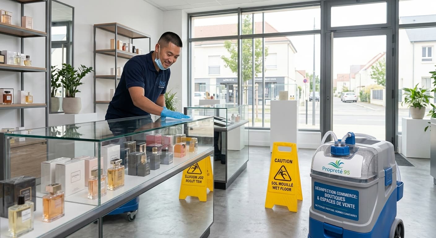 Nettoyage et entretien de boutiques et commerces à Cergy